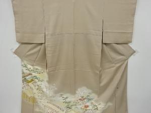 リサイクル　作家物　屋敷に松竹梅・菊・楓模様一つ紋色留袖